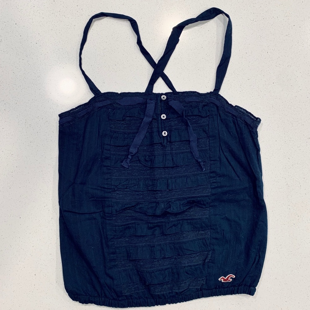 Hollister Co Navy Lacy Top